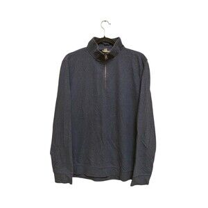 Calvin Klein Sweater Mens Medium Quarter Zip Pullover Casual Lightweight Blue